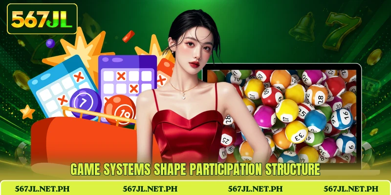 Game systems shape participation structure