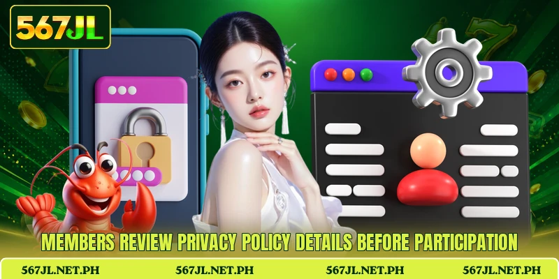 Members review privacy policy details before participation