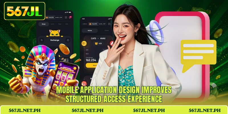Mobile application design improves structured access experience