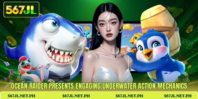 Ocean Raider presents engaging underwater action mechanics
