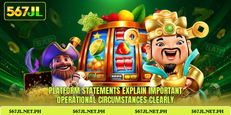 Platform statements explain important operational circumstances clearly