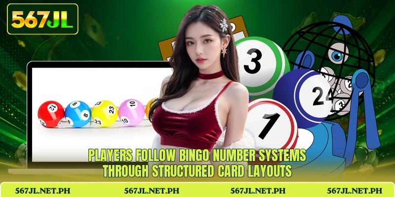 Players follow Bingo number systems through structured card layouts