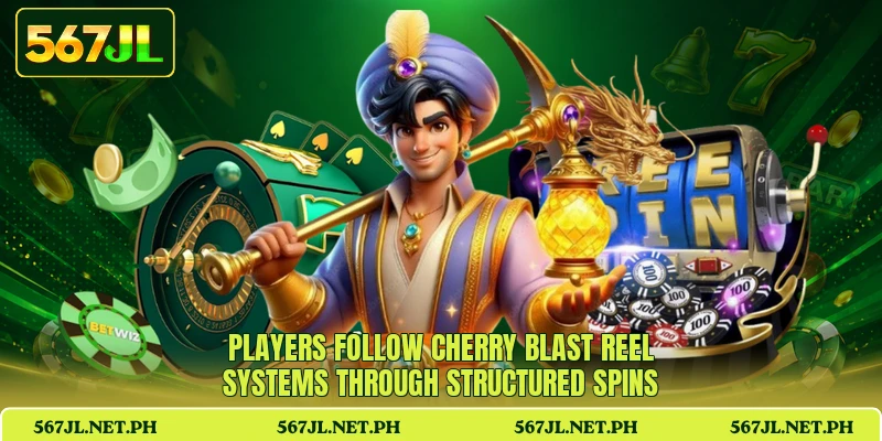 Players follow cherry blast reel systems through structured spins