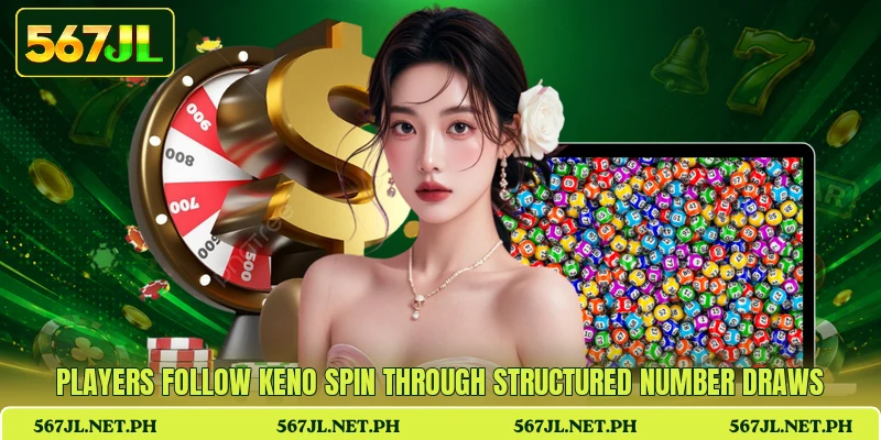 Players follow Keno Spin through structured number draws