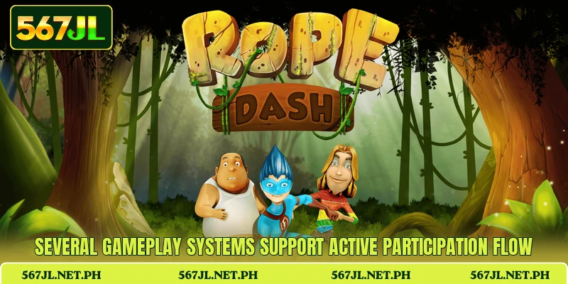 Several gameplay systems support active participation flow
