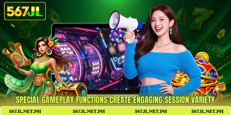 Special gameplay functions create engaging session variety